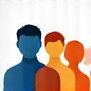 Icon von drei Menschen mit Sprechblasen, symbolisiert Change-Management